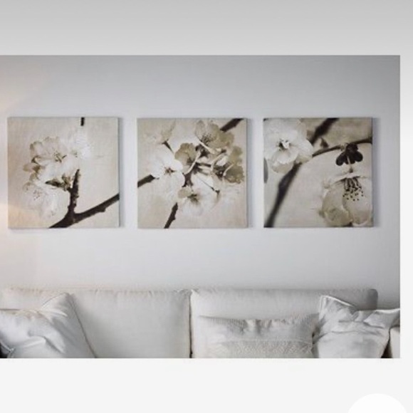 IKEA‎ CANVAS WALL ART PJATTERYD FLORA MAIA 3 PANEL - Picture 1 of 6